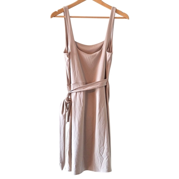 Aritzia Wilfred Saturn Sleeveless Casual Wrap Mini Dress Cream Size Large - Picture 2 of 14